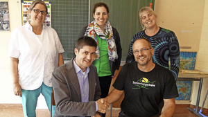 Unterzeichnung Kooperationsvertrag in der Sommerbergschule in Buchenbach