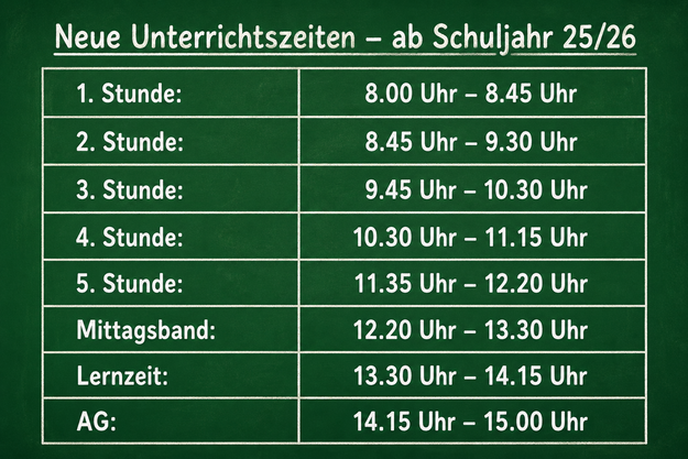 Unterrichtszeiten